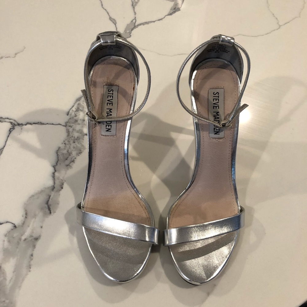 Steve Madden Metallic Silver Shoes